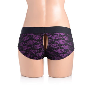 Lace Envy Panty Harness Purple L/xl