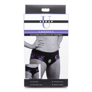 Lace Envy Panty Harness Purple L/xl