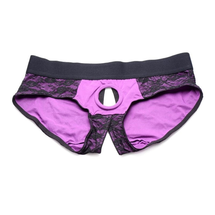 Lace Envy Panty Harness Purple L/xl