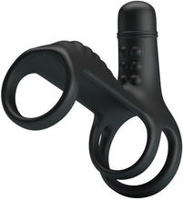 Load image into Gallery viewer, Vibrating Penis Sling Black
