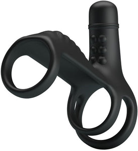 Vibrating Penis Sling Black