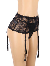 Load image into Gallery viewer, Black Sexy Lace Floral Lace Garter(8-10) M
