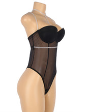 Load image into Gallery viewer, Black Mesh Bodysuit And Belt (16-18) 3xl
