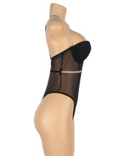 Load image into Gallery viewer, Black Mesh Bodysuit And Belt (12-14) Xl
