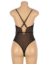 Load image into Gallery viewer, Black Mesh Bodysuit And Belt (12-14) Xl
