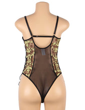 Load image into Gallery viewer, Black Exquisite Embroidery Bodysuit (16-18) 3xl
