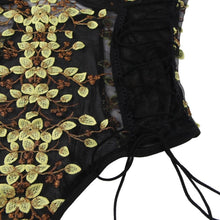 Load image into Gallery viewer, Black Exquisite Embroidery Bodysuit (8-10) M

