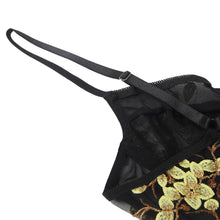 Load image into Gallery viewer, Black Exquisite Embroidery Bodysuit (12-14) Xl
