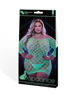 Glow In The Dark Mini Dress With Sleeves Q-lapdance