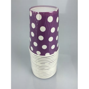 Purple Polka Dots Cups