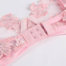Load image into Gallery viewer, Pink Floral Applique Bra Set (8-10) M
