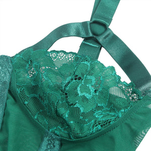 Teddy With Garter Ring Green (8-10) M