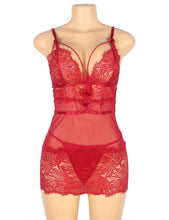 Load image into Gallery viewer, Red Lace Babydoll Adjustable Straps (8-10) M
