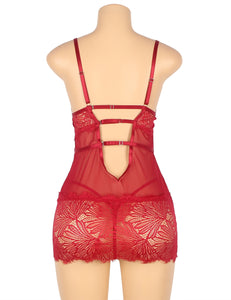 Red Lace Babydoll Adjustable Straps (12-14) Xl