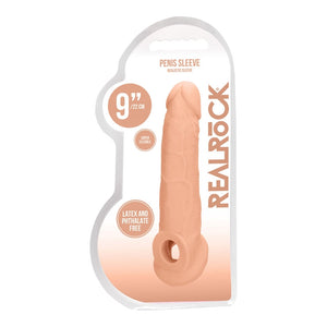 Realrock 9'' Realistic Penis Extender With Rings