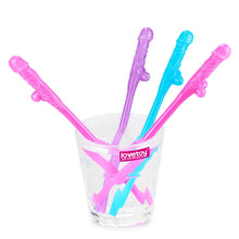 Load image into Gallery viewer, Original Coloured Willy Straws (9 Pack)
